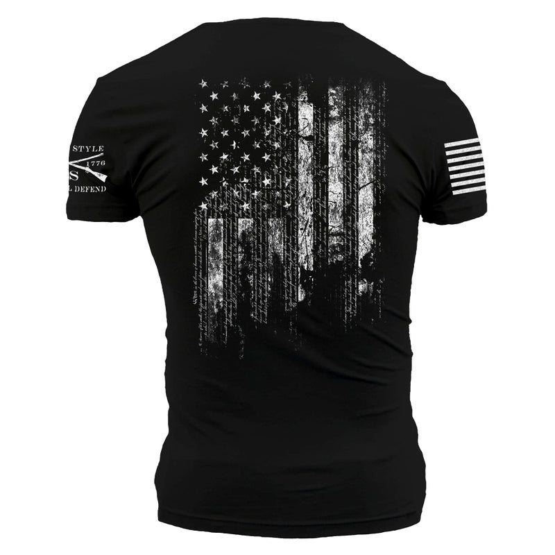 Grunt Style 1776 Flag Men's T-Shirt (Black, X-Large) - Image 3
